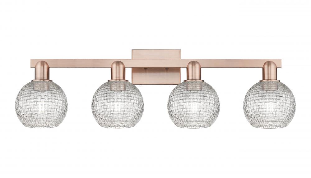 Athens - 4 Light - 33 inch - Antique Copper - Bath Vanity Light