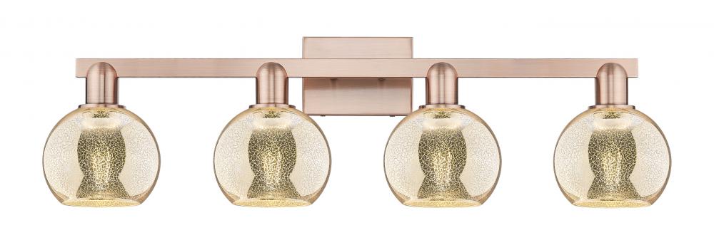 Athens - 4 Light - 33 inch - Antique Copper - Bath Vanity Light