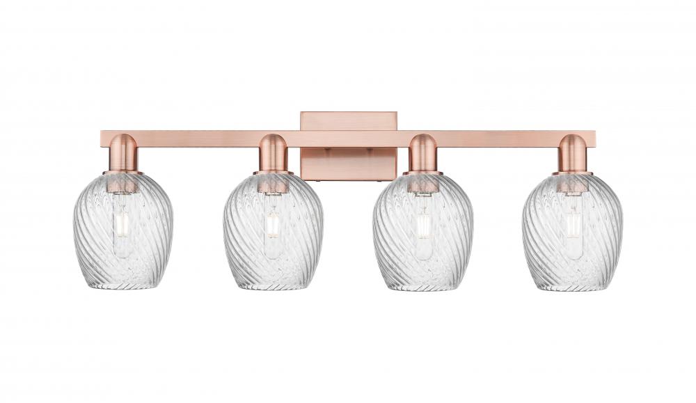 Salina - 4 Light - 33 inch - Antique Copper - Bath Vanity Light