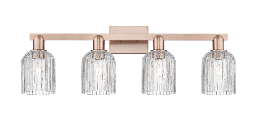 Bridal Veil - 4 Light - 36 inch - Antique Copper - Bath Vanity Light