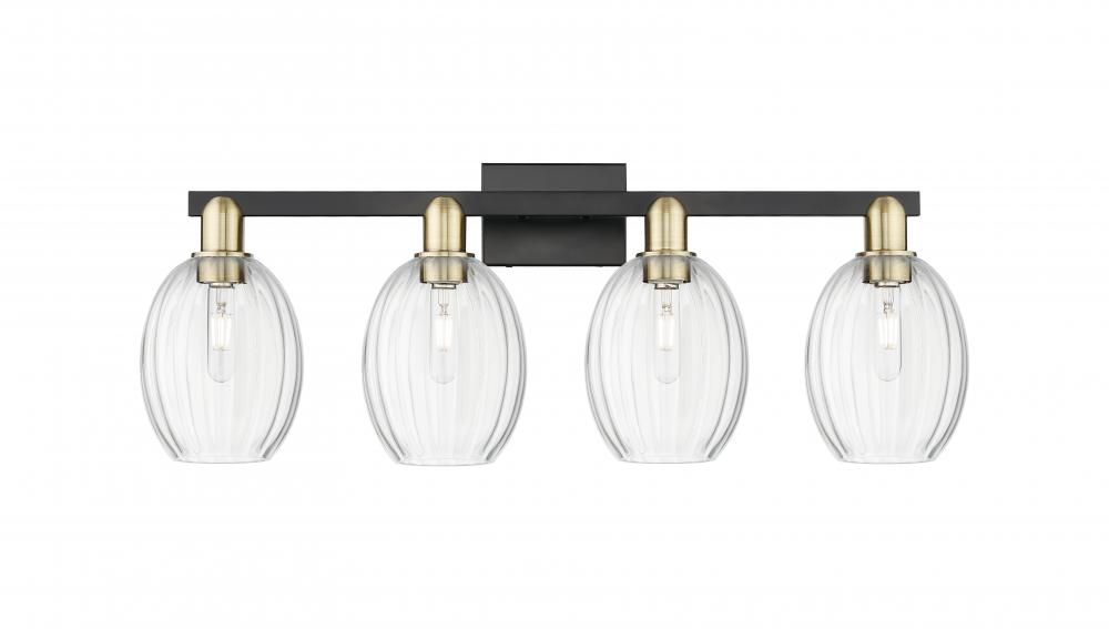 Preston Bulb - 4 Light - 36 inch - Black Antique Brass - Bath Vanity Light