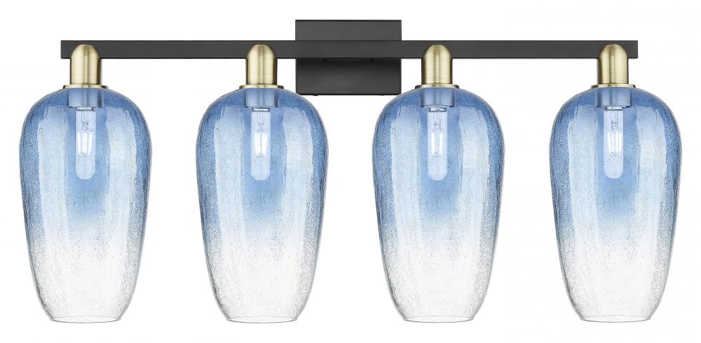 Brookhaven Flute - 4 Light - 36 inch - Black Antique Brass - Bath Vanity Light