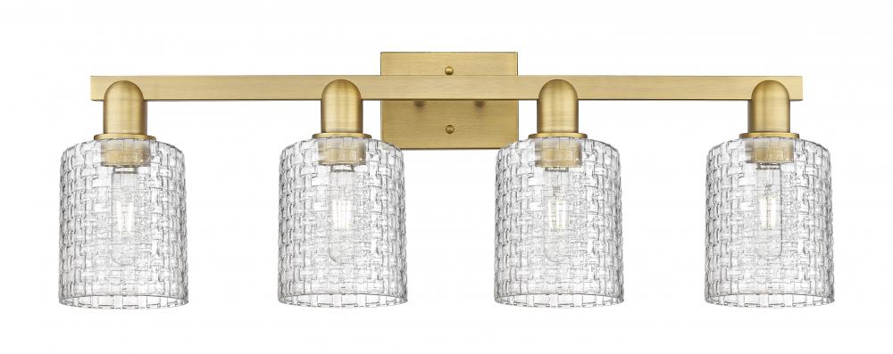 Cobbleskill - 4 Light - 32 inch - Brushed Brass - Bath Vanity Light