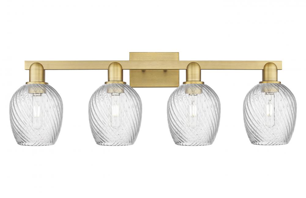 Salina - 4 Light - 33 inch - Brushed Brass - Bath Vanity Light