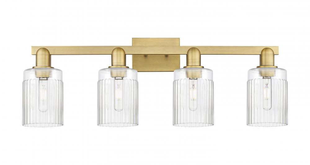 Hadley - 4 Light - 32 inch - Brushed Brass - Bath Vanity Light