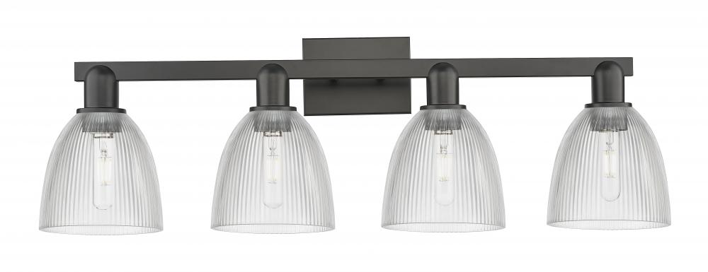 Castile - 4 Light - 33 inch - Matte Black - Bath Vanity Light
