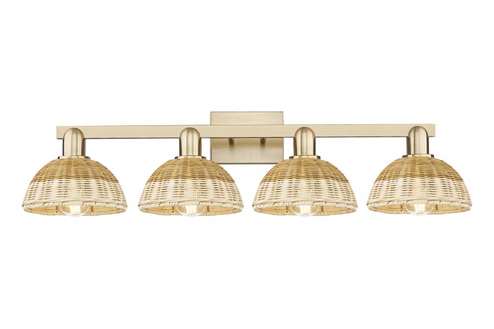 Natural Ballston Dome - 4 Light - 36 inch - Champagne Bronze - Bath Vanity Light