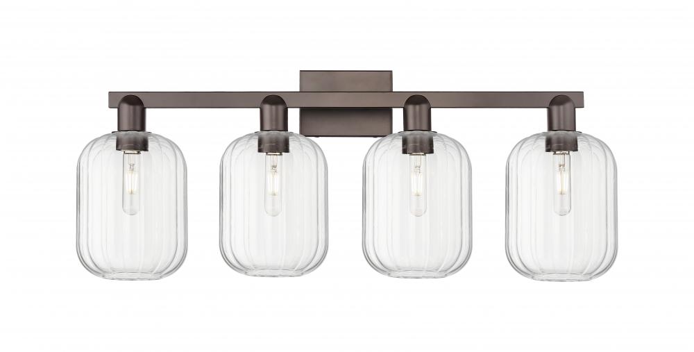 Preston Cylinder - 4 Light - 36 inch - Oil Rubbed Bronze - Bath Vanity Light