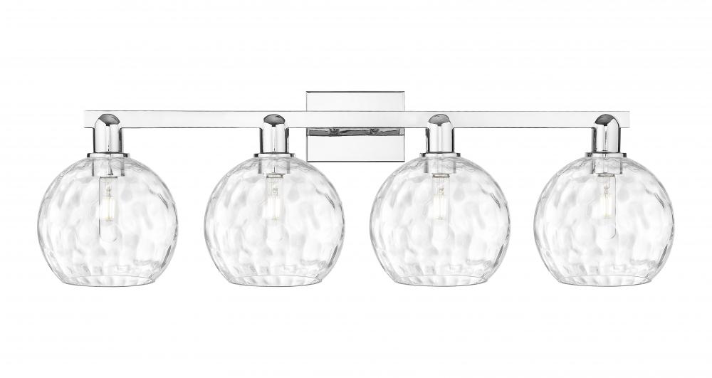 Athens Water Glass - 4 Light - 35 inch - Polished Chrome - Bath Vanity Light