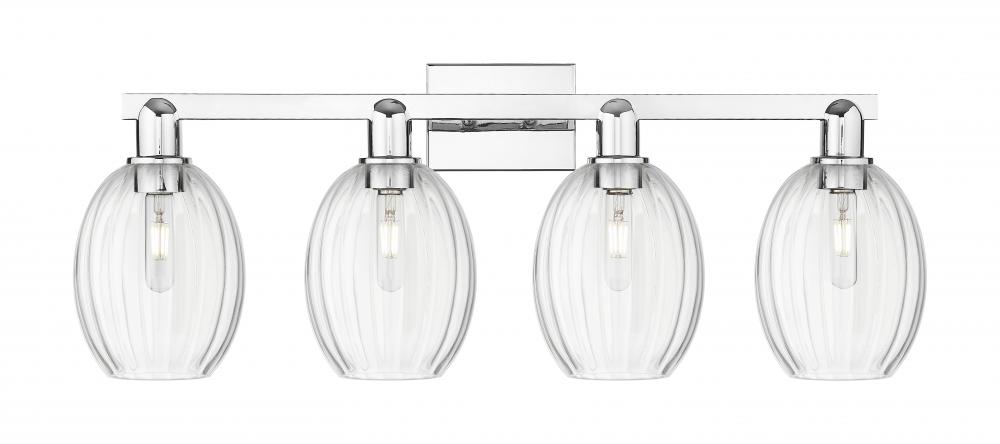 Preston Bulb - 4 Light - 36 inch - Polished Chrome - Bath Vanity Light