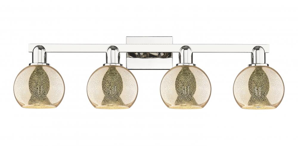 Athens - 4 Light - 33 inch - Polished Nickel - Bath Vanity Light