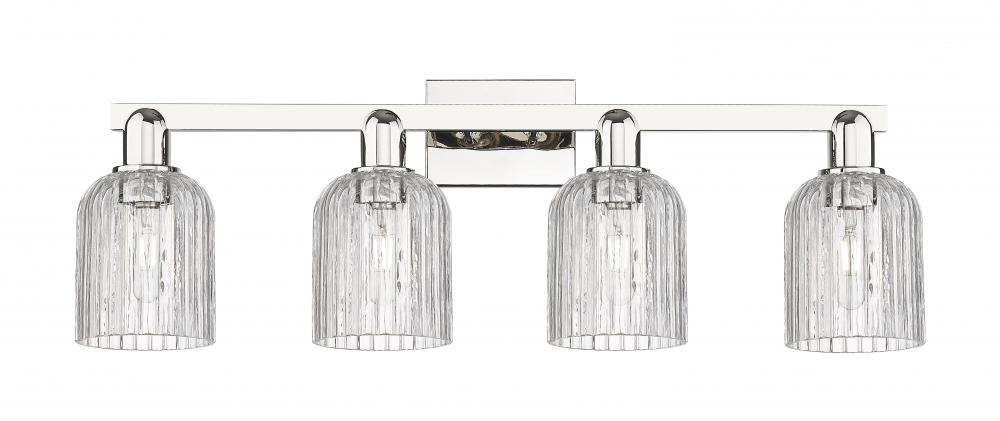 Bridal Veil - 4 Light - 36 inch - Polished Nickel - Bath Vanity Light