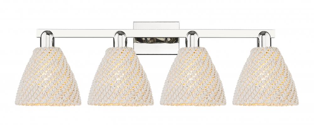 Bristol Natural - 4 Light - 36 inch - Polished Nickel - Bath Vanity Light