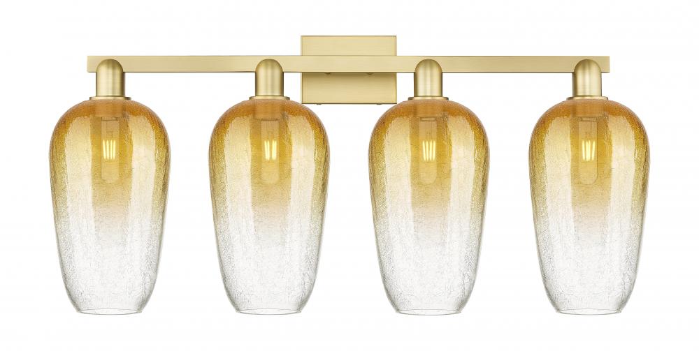 Brookhaven Flute - 4 Light - 36 inch - Satin Gold - Bath Vanity Light