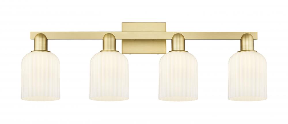 Bridal Veil - 4 Light - 36 inch - Satin Gold - Bath Vanity Light