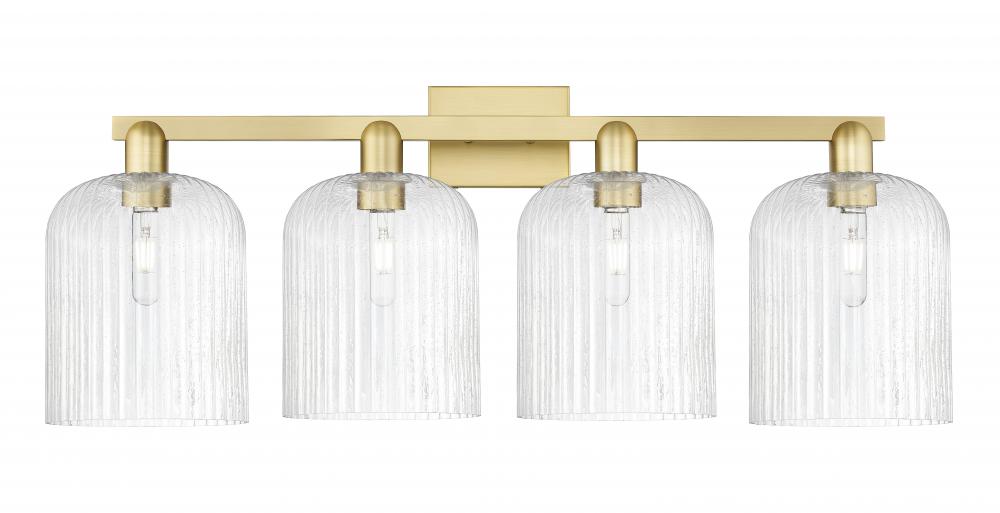 Bridal Veil - 4 Light - 35 inch - Satin Gold - Bath Vanity Light