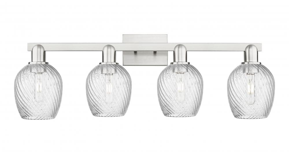 Salina - 4 Light - 33 inch - Brushed Satin Nickel - Bath Vanity Light