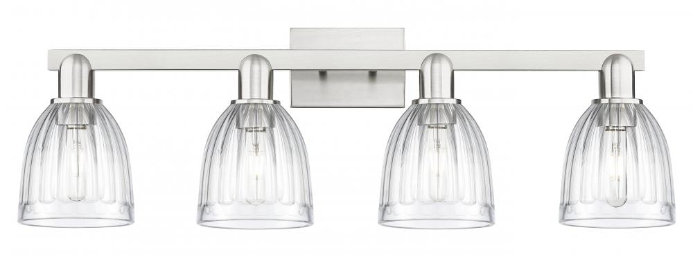 Brookfield - 4 Light - 33 inch - Brushed Satin Nickel - Bath Vanity Light
