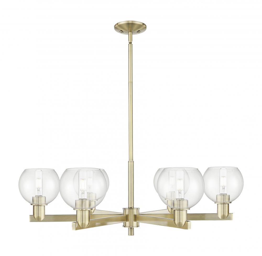 Athens - 6 Light - 36 inch - Antique Brass - Stem hung - Chandelier