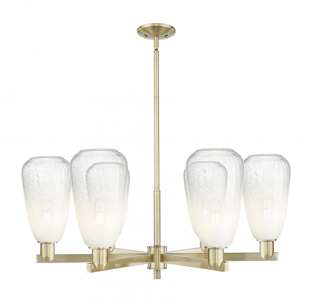 Brookhaven Almond - 6 Light - 24 inch - Antique Brass - Chandelier