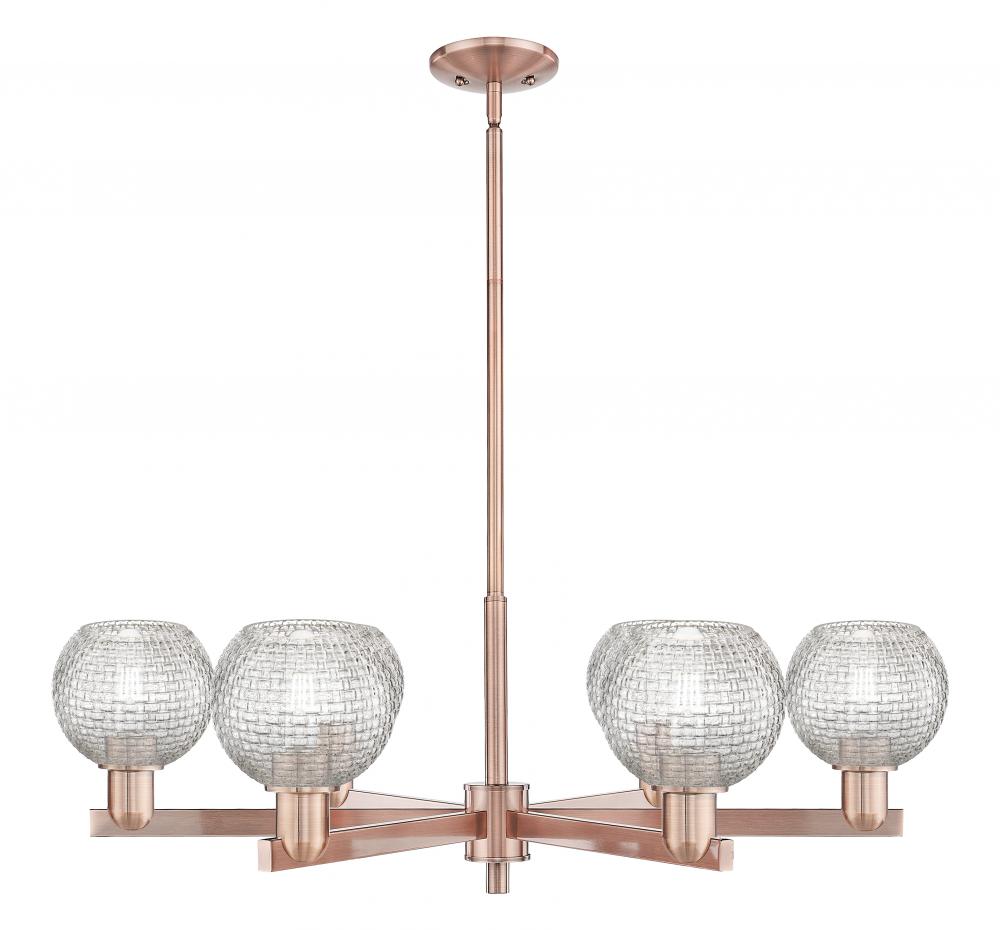 Athens - 6 Light - 36 inch - Antique Copper - Stem hung - Chandelier
