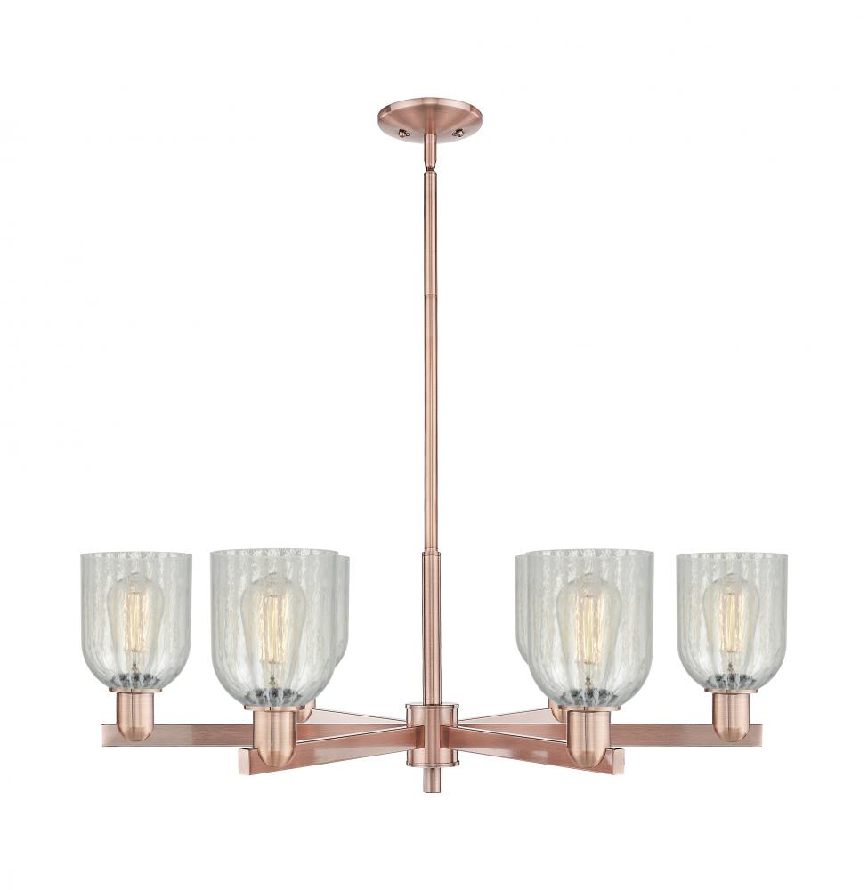 Caledonia - 6 Light - 35 inch - Antique Copper - Stem hung - Chandelier