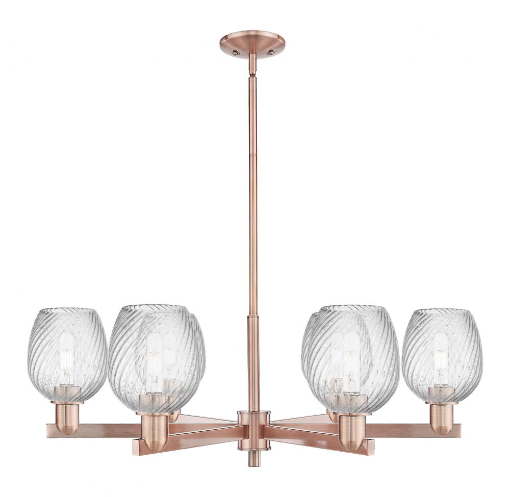 Salina - 6 Light - 36 inch - Antique Copper - Stem hung - Chandelier