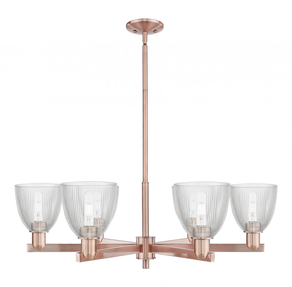 Castile - 6 Light - 36 inch - Antique Copper - Stem hung - Chandelier