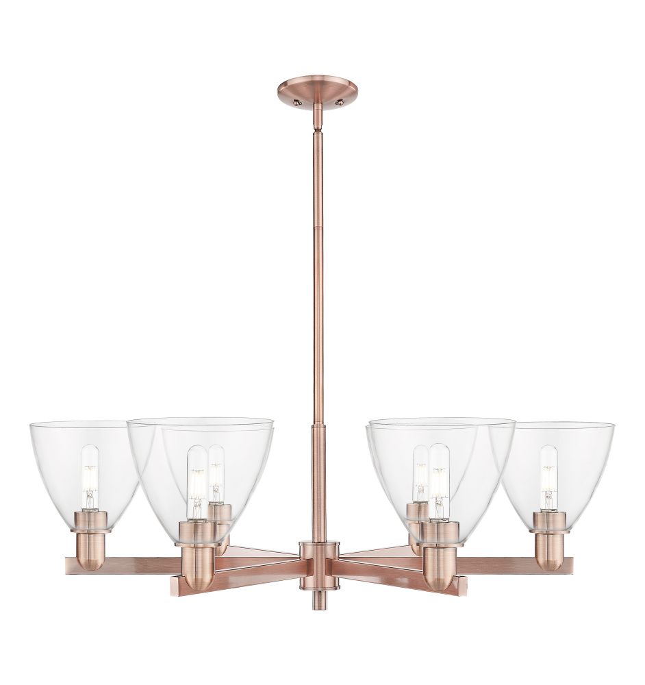 Bristol - 6 Light - 37 inch - Antique Copper - Stem hung - Chandelier