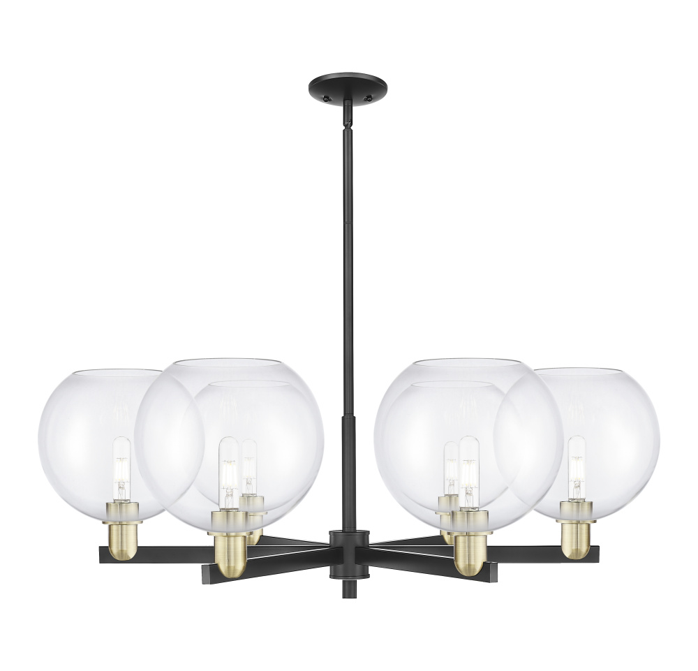 Athens - 6 Light - 40 inch - Black Antique Brass - Stem hung - Chandelier
