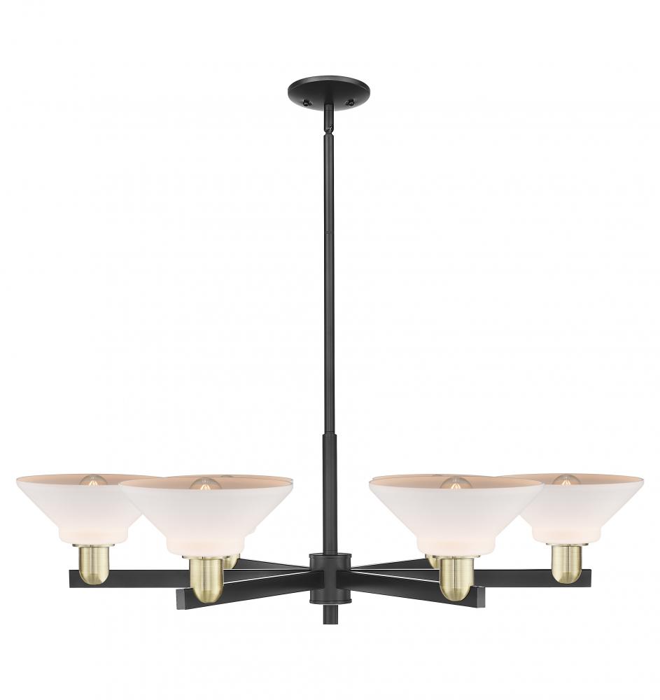 Orwell - 6 Light - 38 inch - Black Antique Brass - Stem hung - Chandelier
