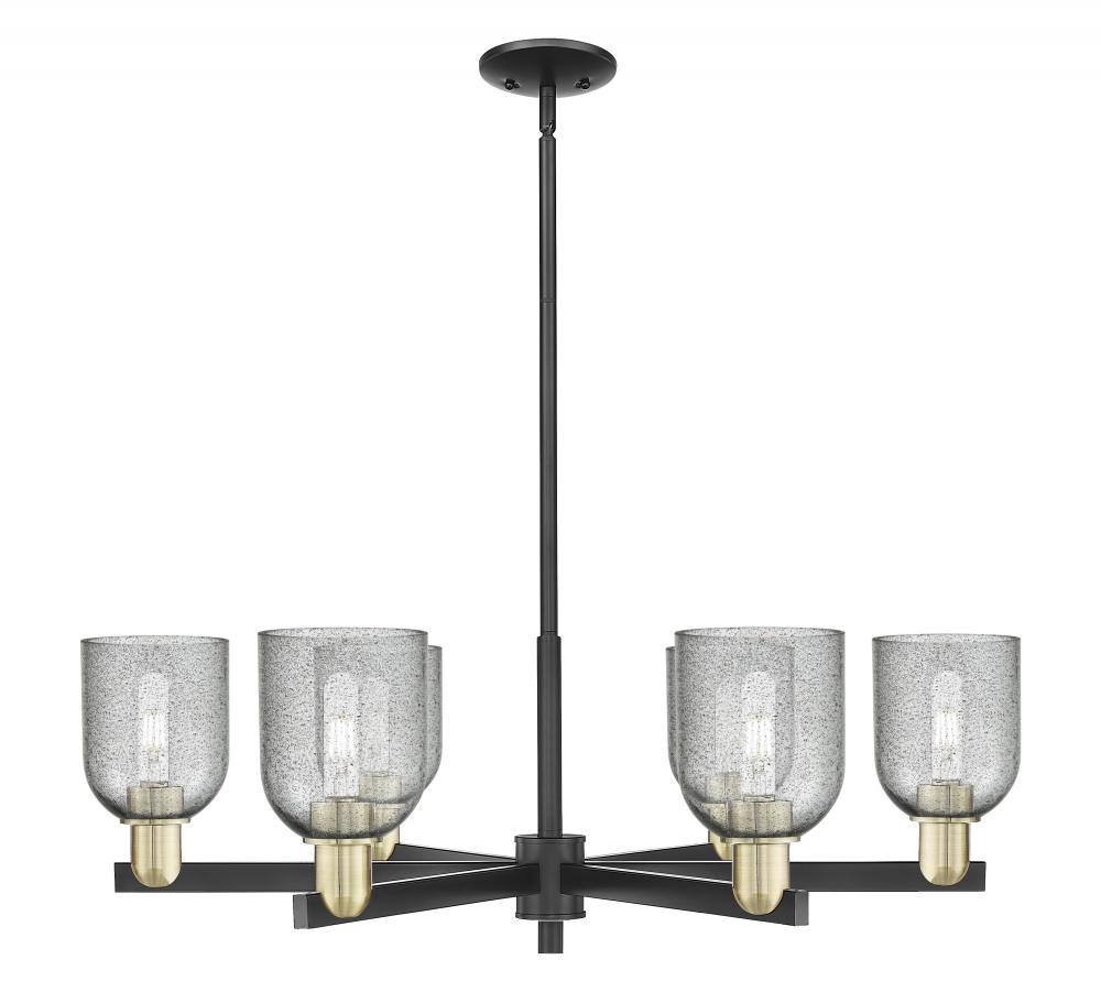 Caledonia - 6 Light - 35 inch - Black Antique Brass - Stem hung - Chandelier