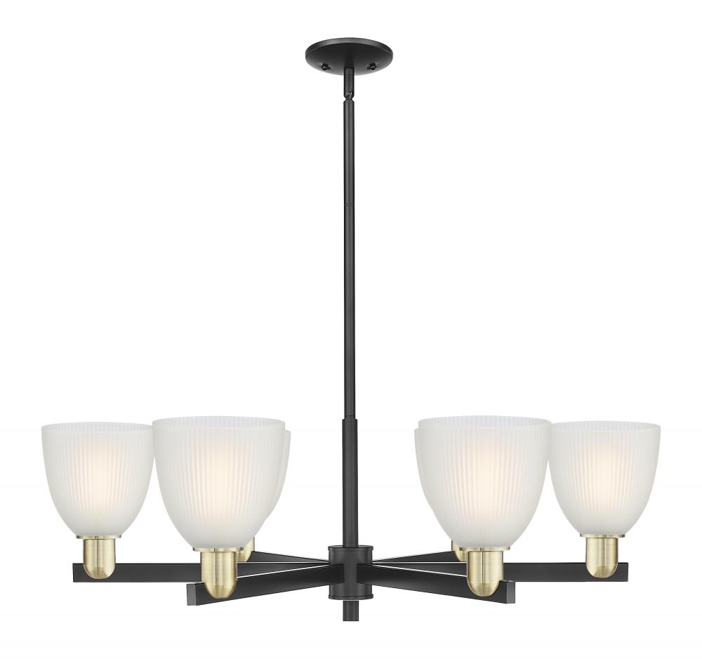 Castile - 6 Light - 36 inch - Black Antique Brass - Stem hung - Chandelier