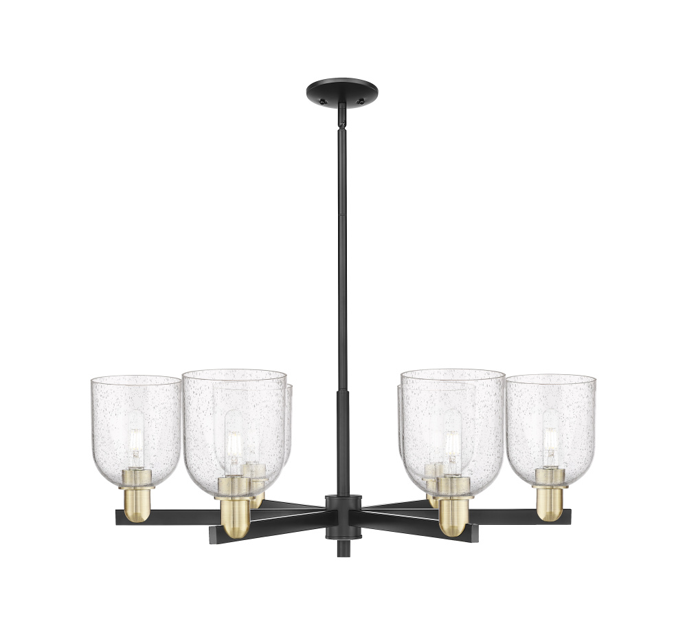 Bella - 6 Light - 35 inch - Black Antique Brass - Stem hung - Chandelier