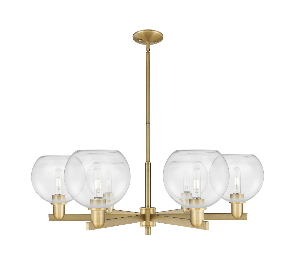 Athens - 6 Light - 38 inch - Brushed Brass - Stem hung - Chandelier