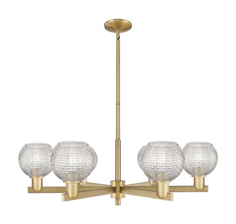 Athens - 6 Light - 36 inch - Brushed Brass - Stem hung - Chandelier