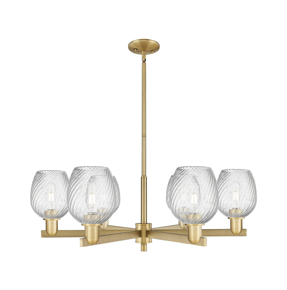 Salina - 6 Light - 36 inch - Brushed Brass - Stem hung - Chandelier