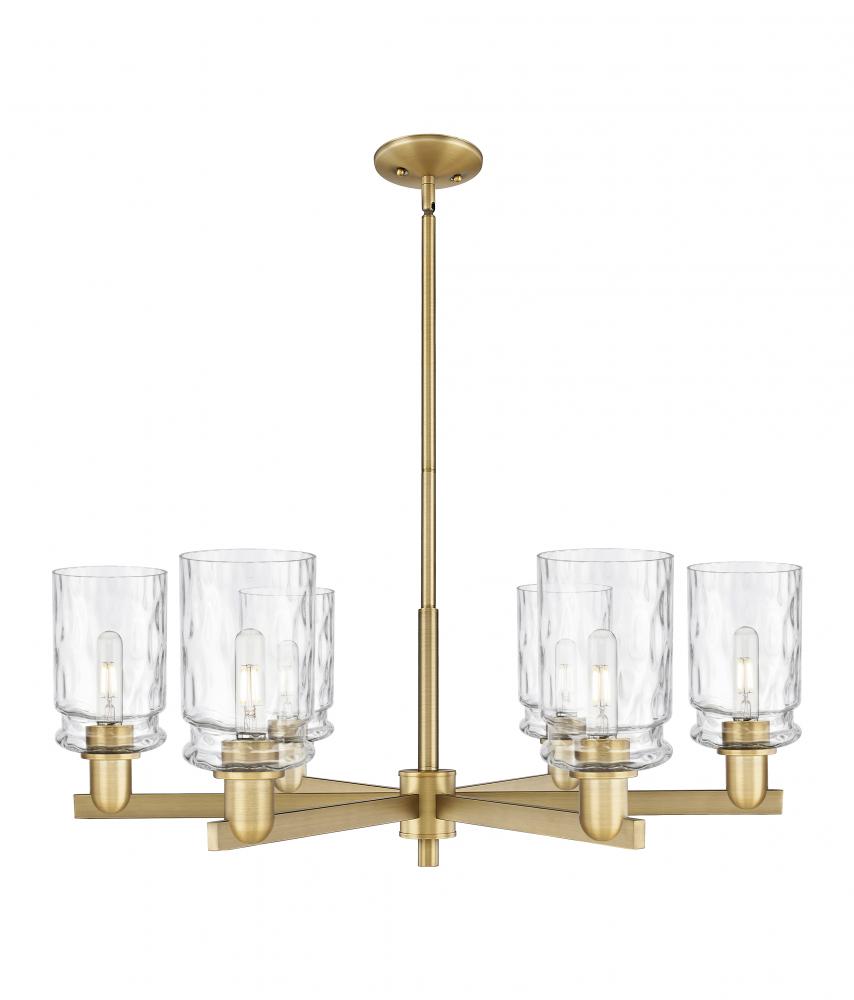 Candor - 6 Light - 35 inch - Brushed Brass - Stem hung - Chandelier