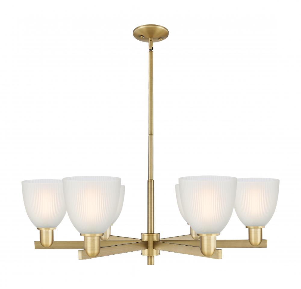 Castile - 6 Light - 36 inch - Brushed Brass - Stem hung - Chandelier