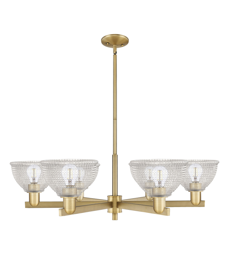 Arietta - 6 Light - 38 inch - Brushed Brass - Stem hung - Chandelier