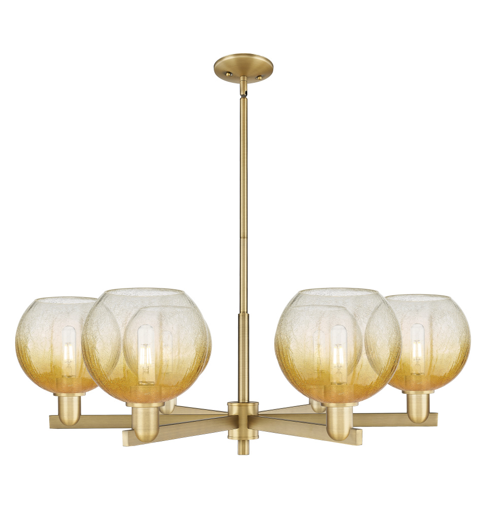 Brookhaven Globe - 6 Light - 24 inch - Brushed Brass - Chandelier