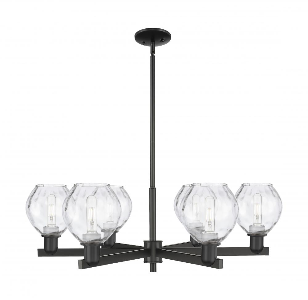 Waverly - 6 Light - 36 inch - Matte Black - Stem hung - Chandelier
