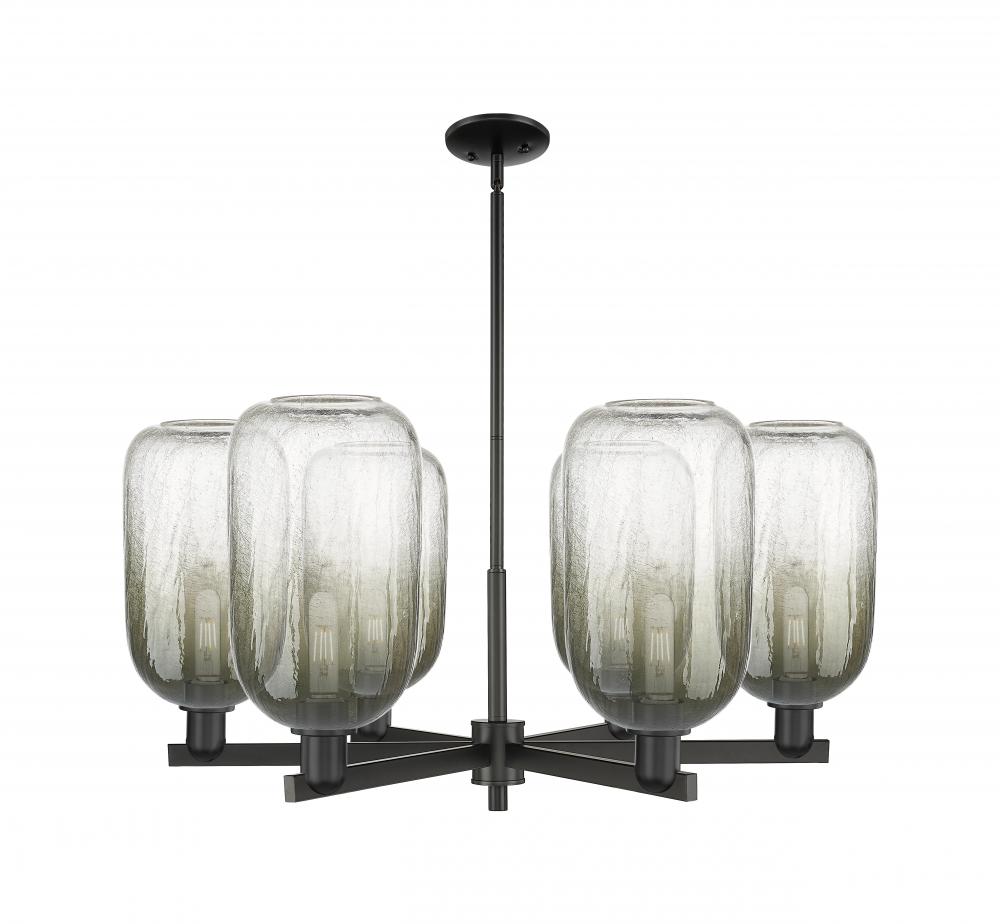 Brookhaven Cloche - 6 Light - 24 inch - Matte Black - Chandelier