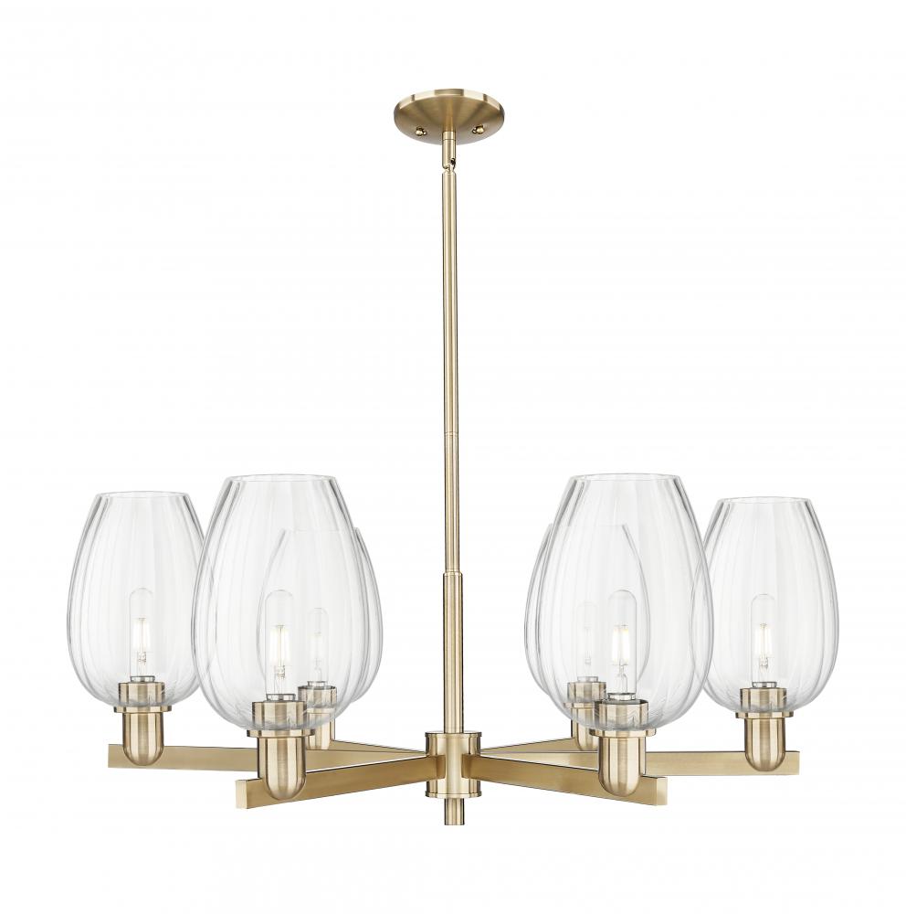 Preston Flute - 6 Light - 24 inch - Champagne Bronze - Chandelier