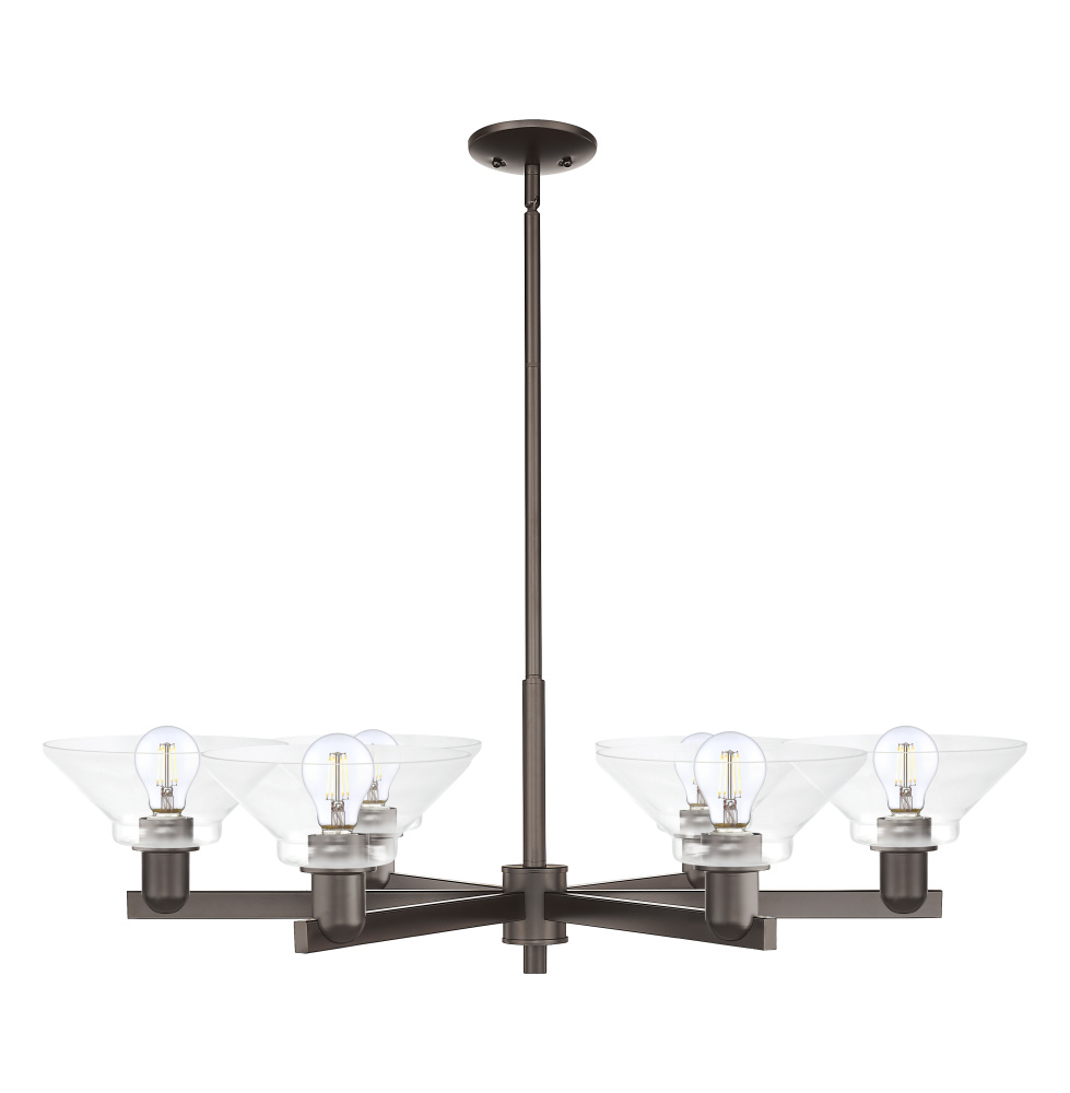 Orwell - 6 Light - 38 inch - Oil Rubbed Bronze - Stem hung - Chandelier