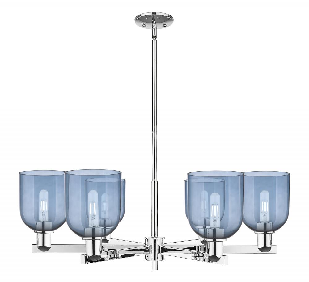 Bella - 6 Light - 35 inch - Polished Chrome - Stem hung - Chandelier