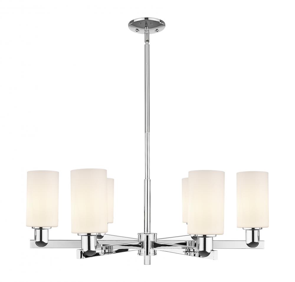 Clymer - 6 Light - 34 inch - Polished Chrome - Stem hung - Chandelier