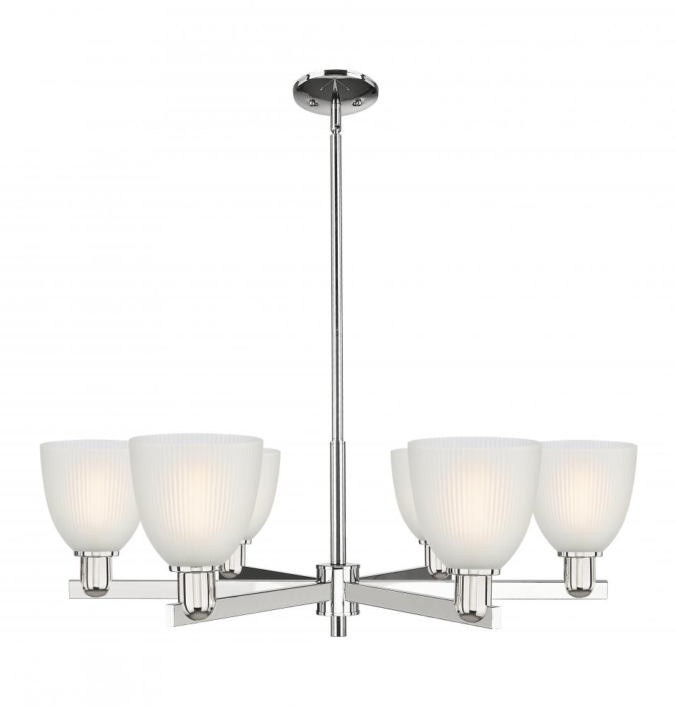 Castile - 6 Light - 36 inch - Polished Nickel - Stem hung - Chandelier