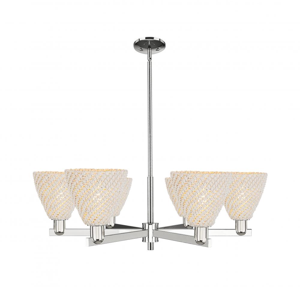 Bristol Natural - 6 Light - 24 inch - Polished Nickel - Chandelier