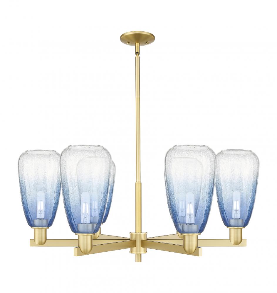 Brookhaven Almond - 6 Light - 24 inch - Satin Gold - Chandelier